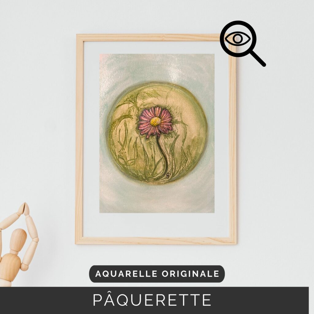 aquarelle de fleur pâquerette